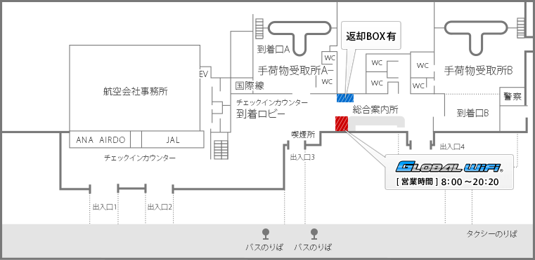 旭川空港 フロアマップ