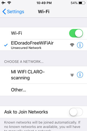 ElDorado Free WiFiに接続完了